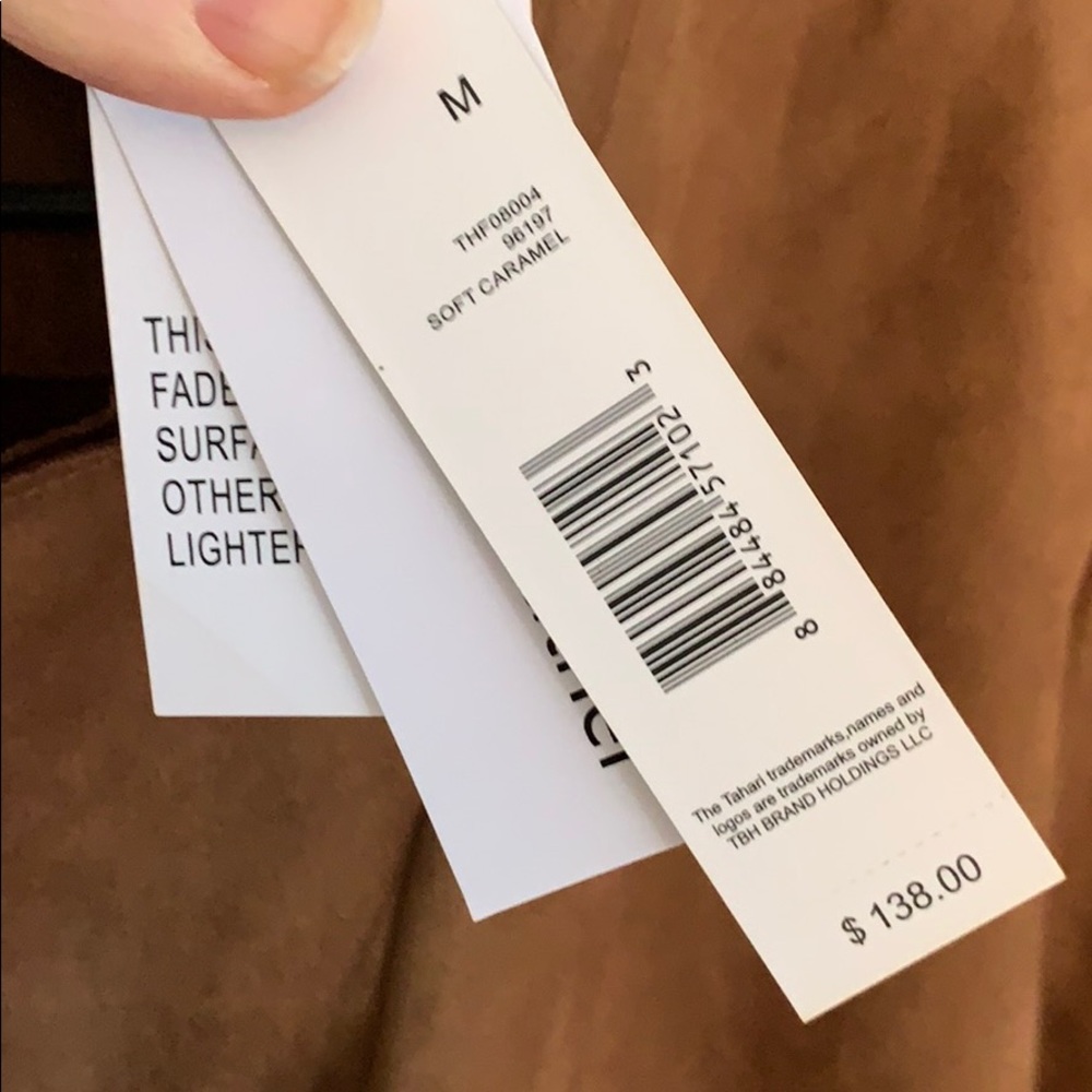 Tahari faux suede long jacket. - Picture 4 of 4